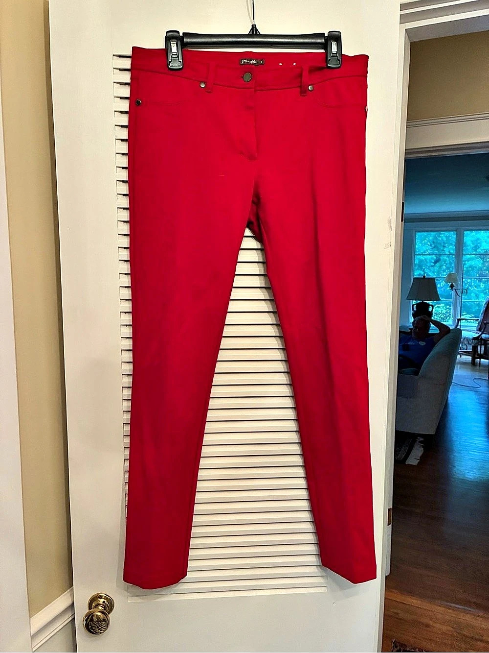 J.McLaughlin Skinny Pants in Red Size 8 Like New
